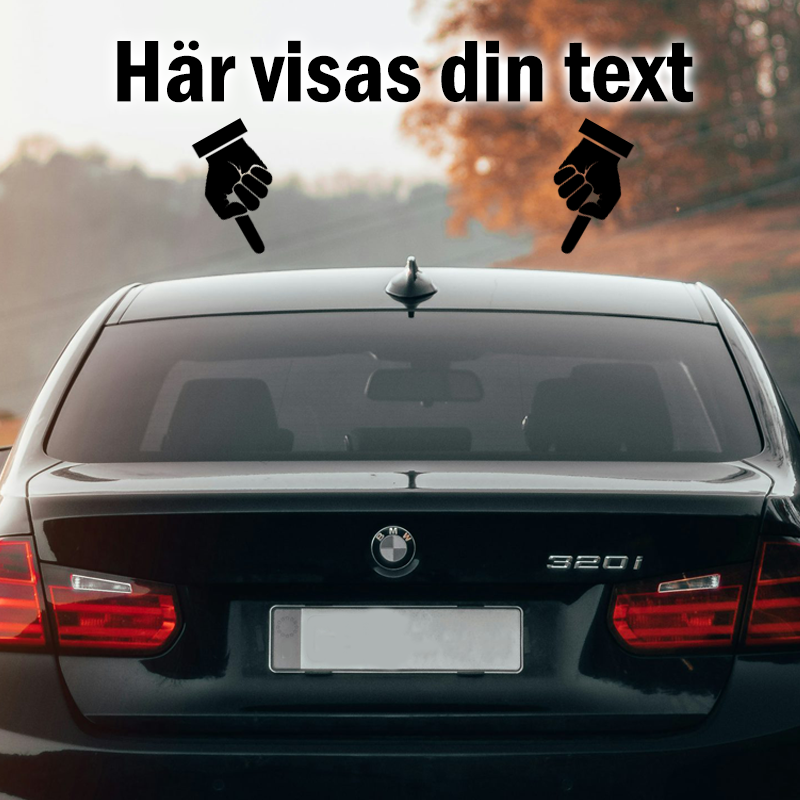 "Din egna text" Dekal