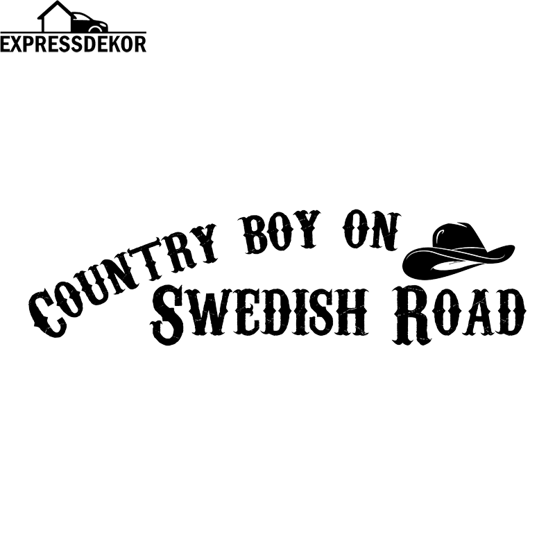 "Country boy on swedish road" Dekal