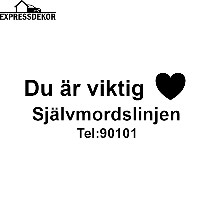 "Du är viktig" Dekal