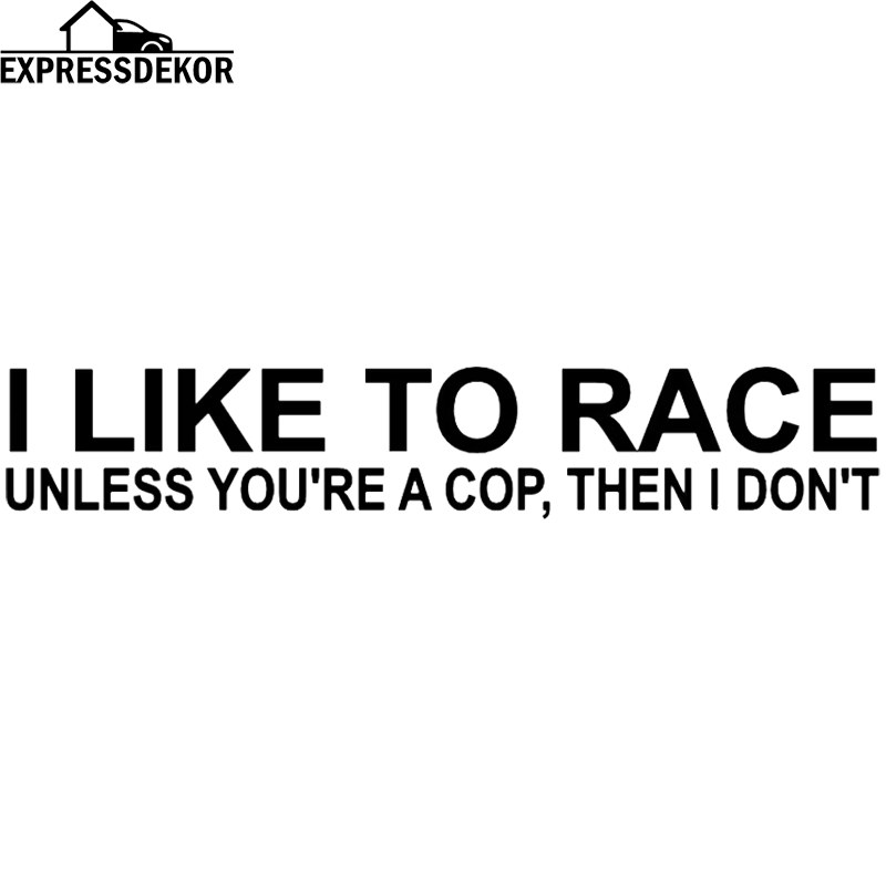 "I LIKE TO RACE" Dekal